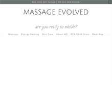 Tablet Screenshot of massageevolved.com
